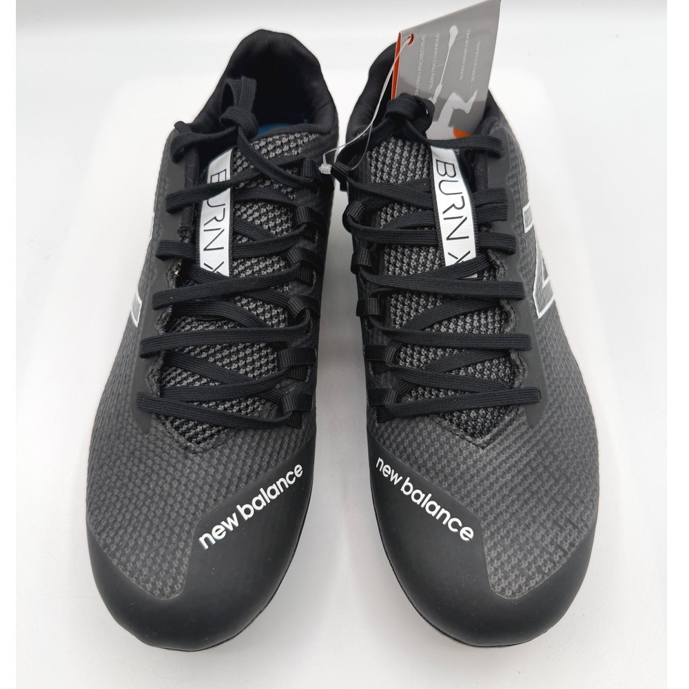 New Balance WBurnX Low TPO Lacrosse Cleats, Women's 7B, Black White, WBURNXLB